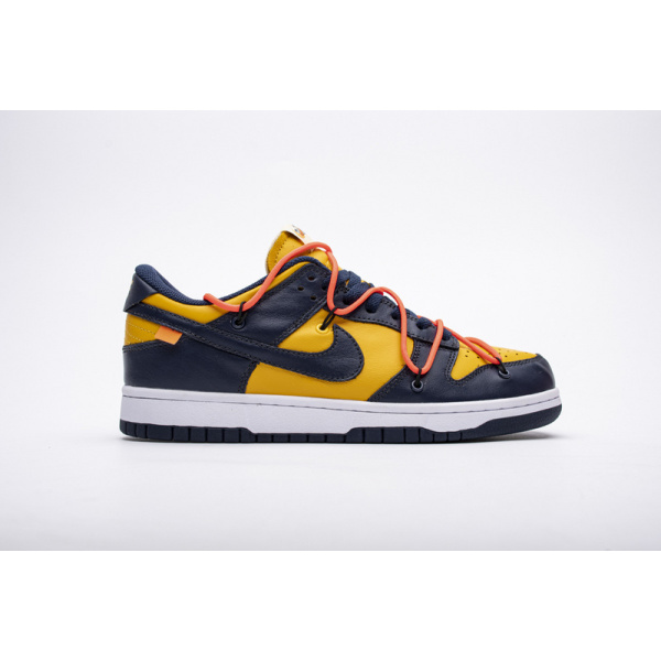 PKGoden Dunk SB Low Off-White University Gold Midnight Navy, CT0856-700