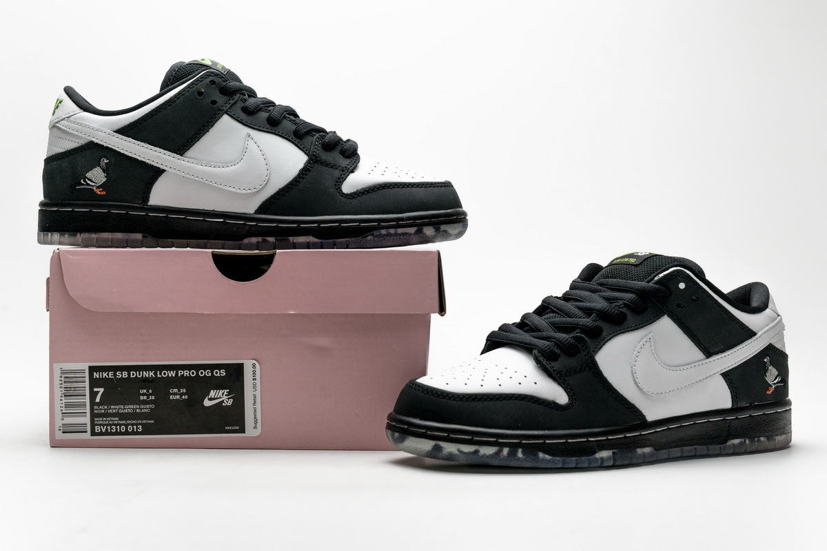 LJR Dunk SB Low Staple Panda Pigeon, BV1310-013