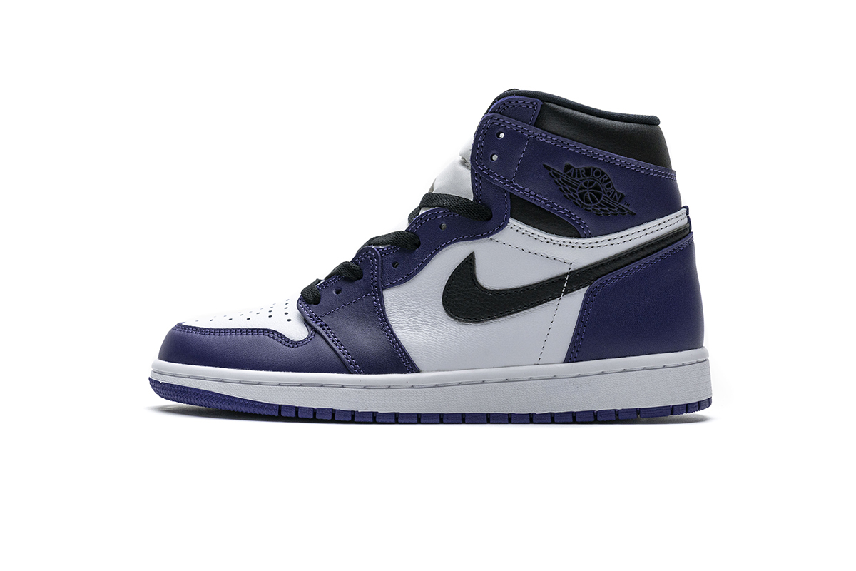 LJR Jordan 1 Retro High Court Purple White，555088-500  