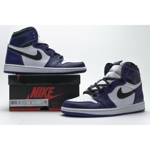 PKGoden Jordan 1 Retro High Court Purple White，555088-500  