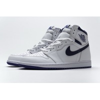 PKGoden Jordan 1 Retro High OG White Purple，555088-115