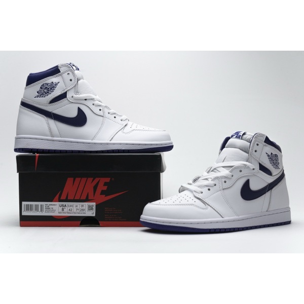 PKGoden Jordan 1 Retro High OG White Purple，555088-115