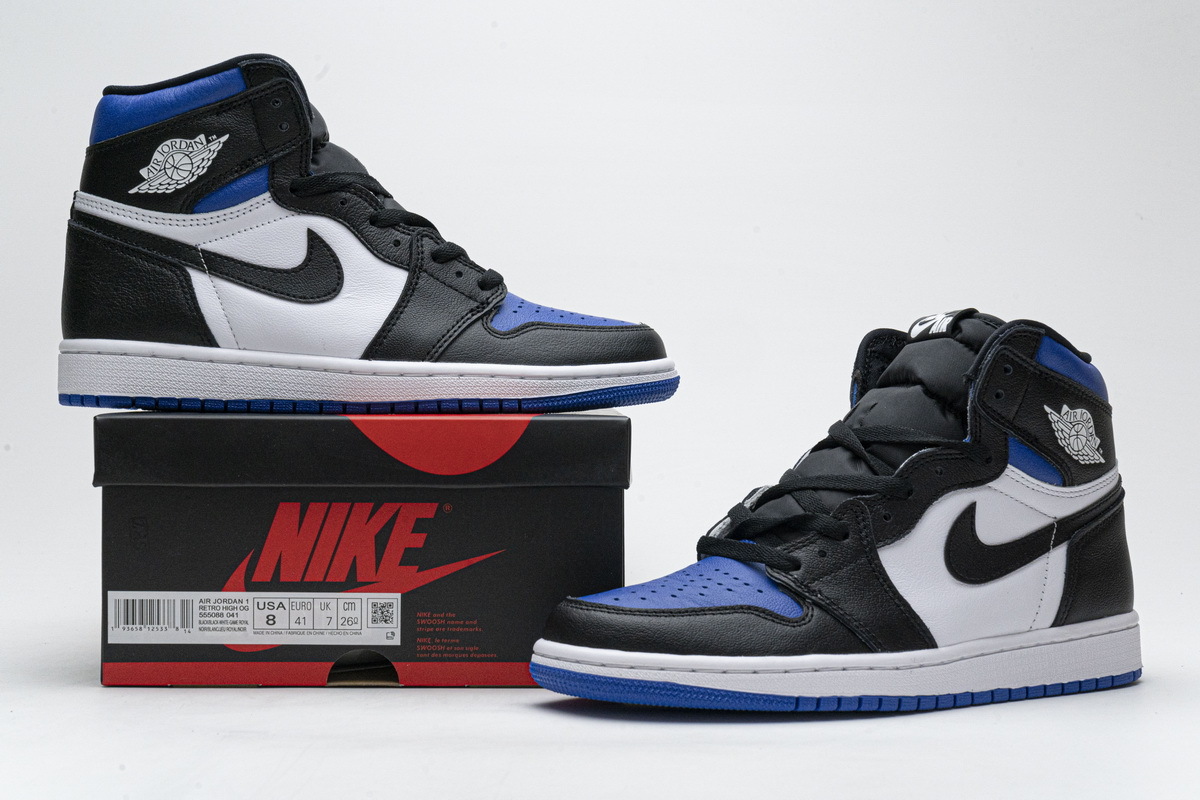 LJR Jordan 1 Retro High Royal Toe，555088-041 