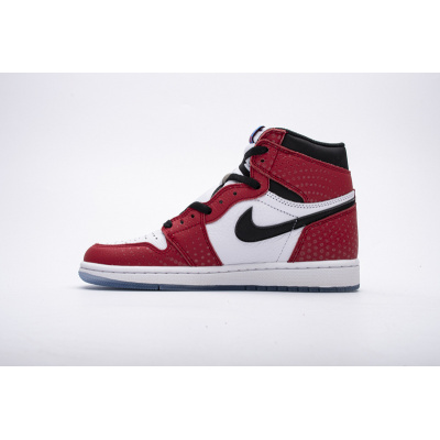 PKGoden Jordan 1 Retro High Spider-Man Origin Story，555088-602 