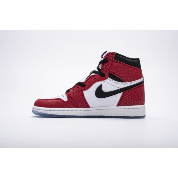 PKGoden Jordan 1 Retro High Spider-Man Origin Story，555088-602 