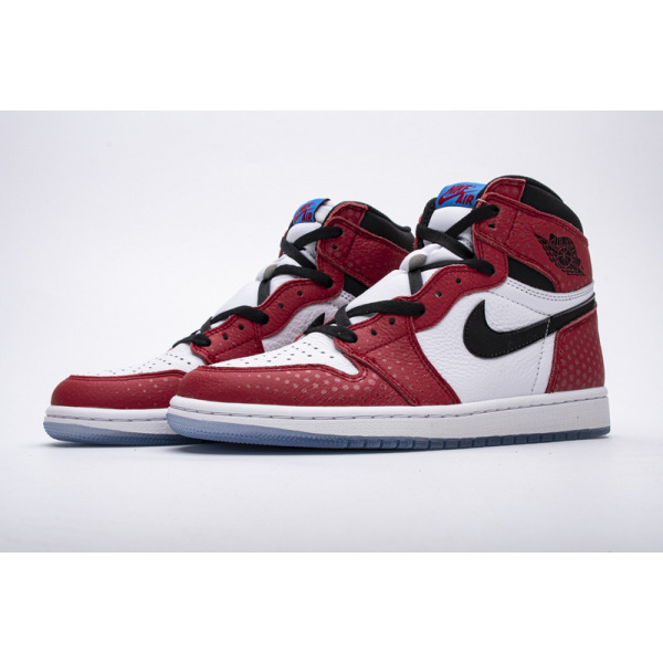 PKGoden Jordan 1 Retro High Spider-Man Origin Story，555088-602 