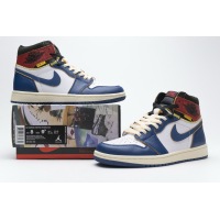 PKGoden Jordan 1 Retro High Union Los Angeles Blue Toe，BV1300-146 