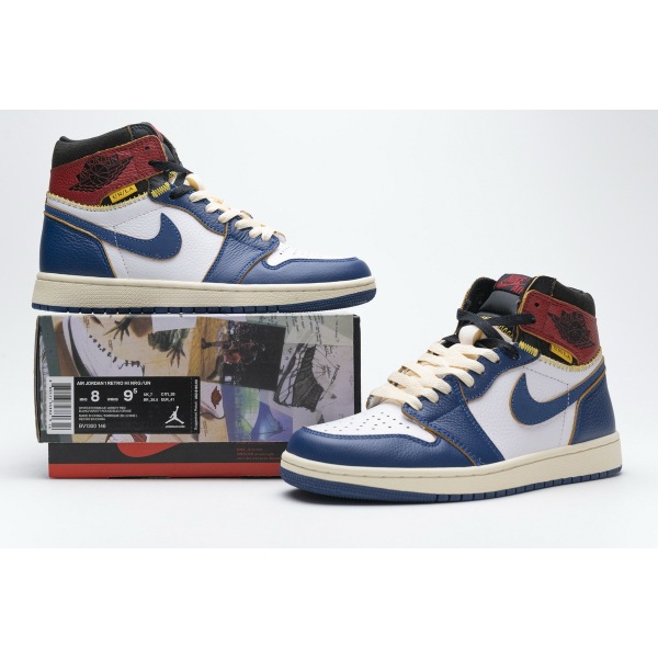 PKGoden Jordan 1 Retro High Union Los Angeles Blue Toe，BV1300-146 