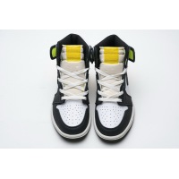 PKGoden Jordan 1 Retro High White Black Volt University Gold，555088-118