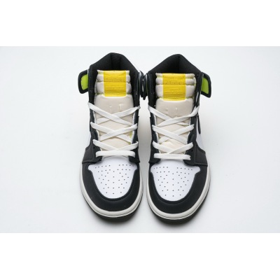 PKGoden Jordan 1 Retro High White Black Volt University Gold，555088-118