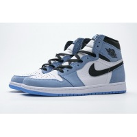 PKGoden Jordan 1 Retro High White University Blue Black（2021）， 555088-134 