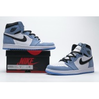 PKGoden Jordan 1 Retro High White University Blue Black（2021）， 555088-134 