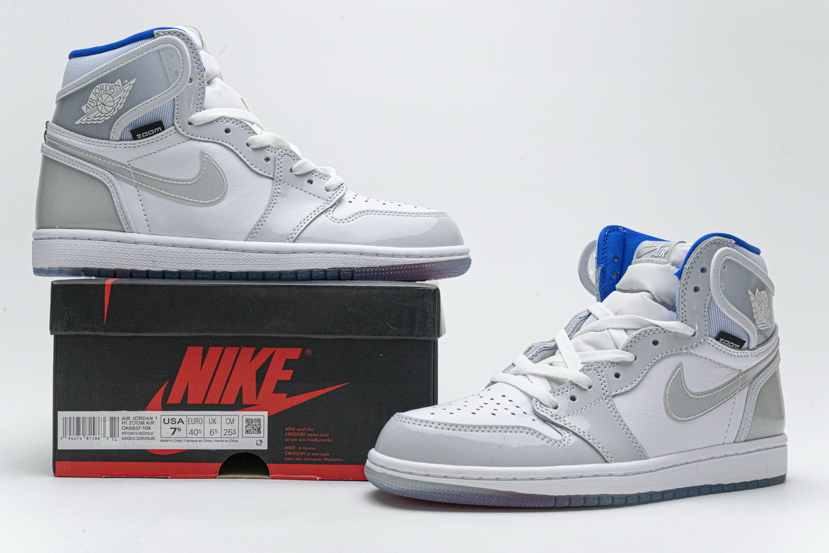LJR Jordan 1 Retro High Zoom White Racer Blue，CK6637-104 