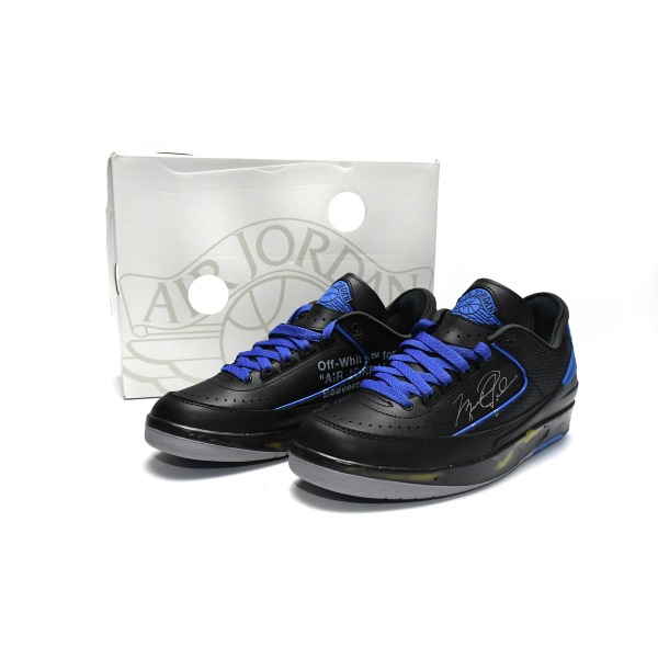 PKGoden Jordan 2 Retro Low SP Off-White Black Blue, DJ4375-004