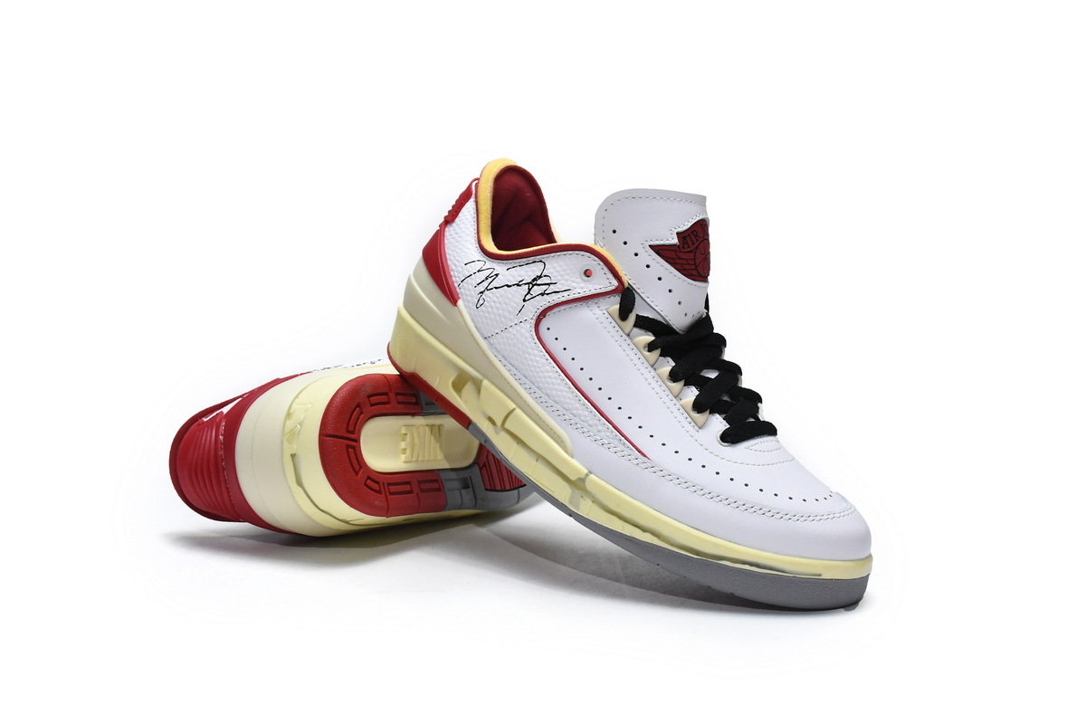 LJR Jordan 2 Retro Low SP Off-White White Red,DJ4375-106