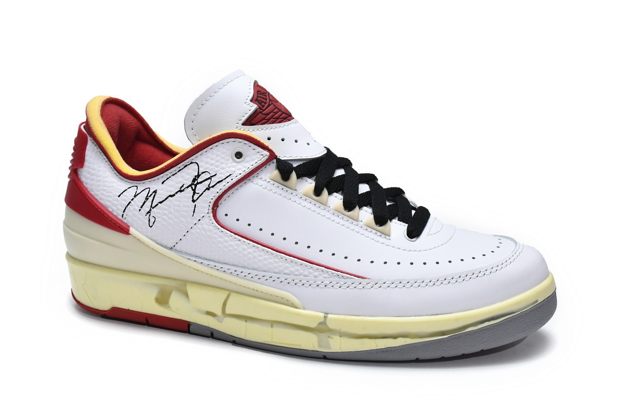 LJR Jordan 2 Retro Low SP Off-White White Red,DJ4375-106