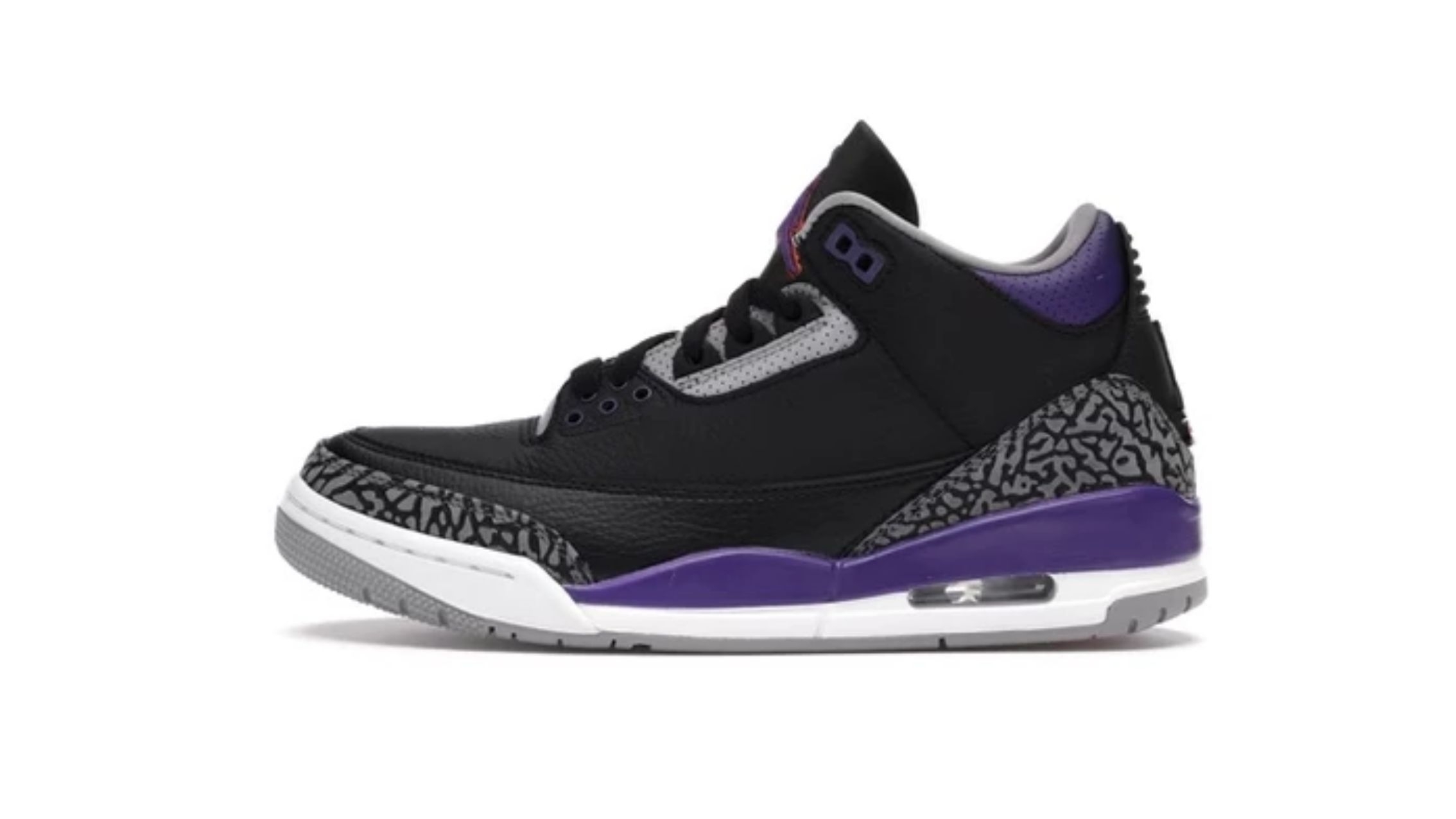 LJR Jordan 3 Retro Black Court Purple, CT8532-050