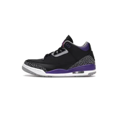 LJR Jordan 3 Retro Black Court Purple, CT8532-050 01