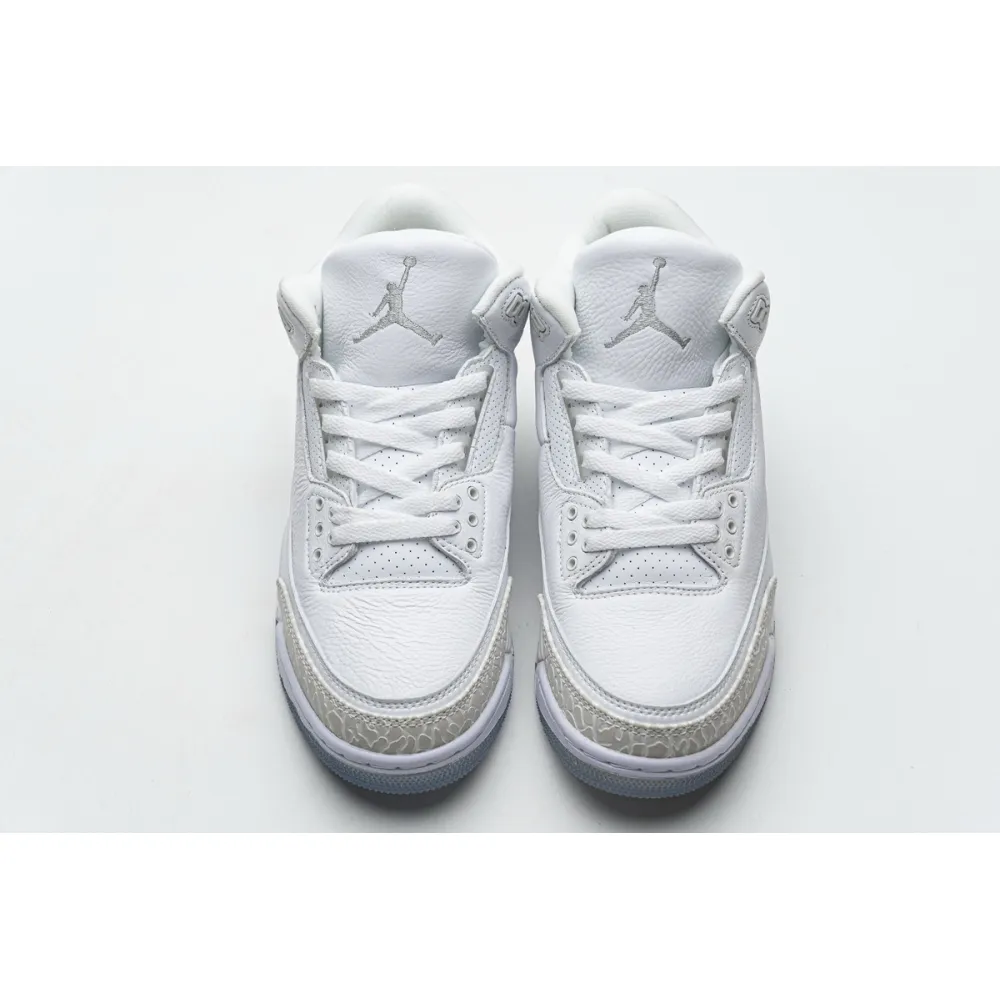 LJR Jordan 3 Retro Pure White (2018), 136064-111