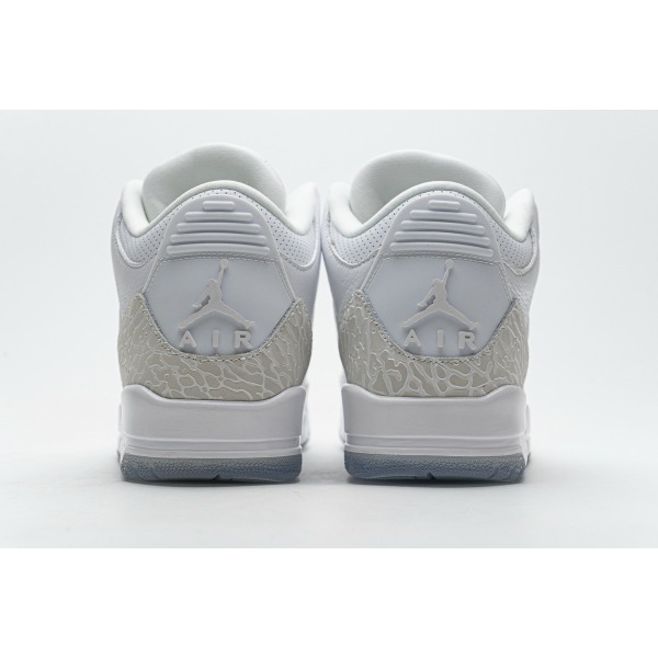 PKGoden Jordan 3 Retro Pure White (2018), 136064-111