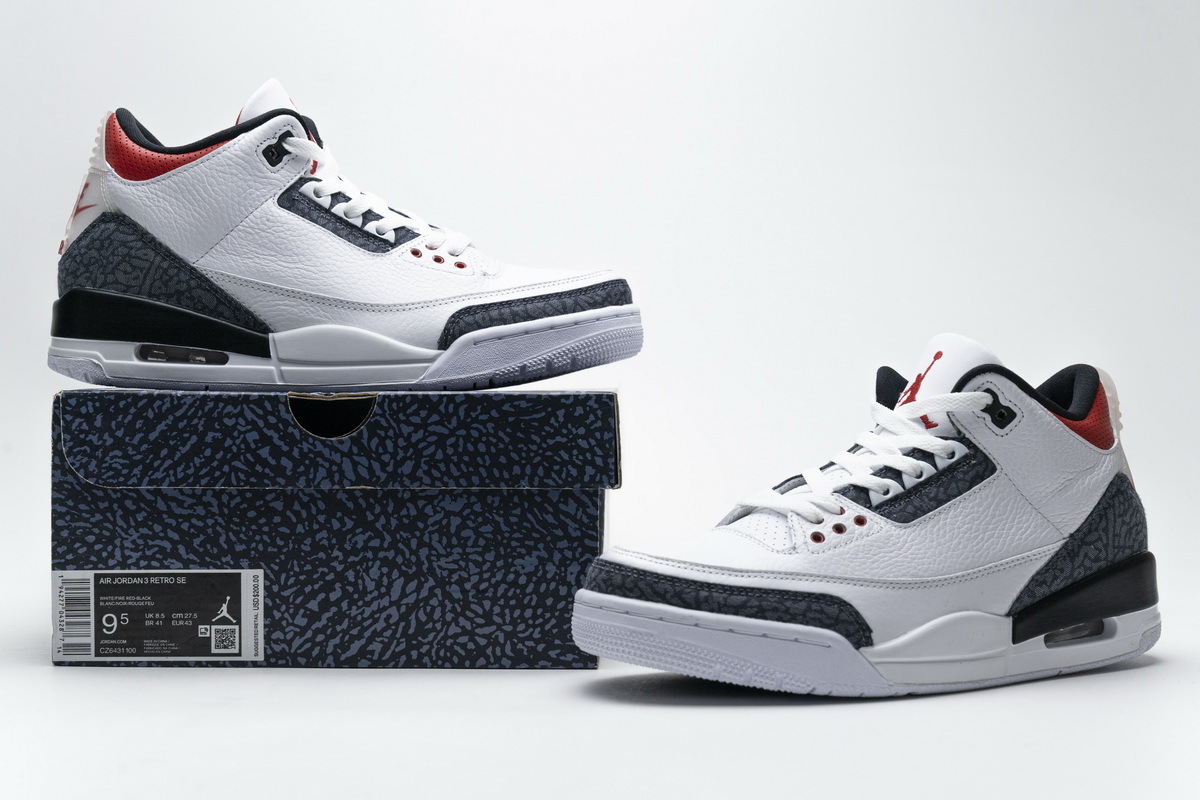 LJR Jordan 3 Retro SE Fire Red Denim (2020), CZ6431-100 2