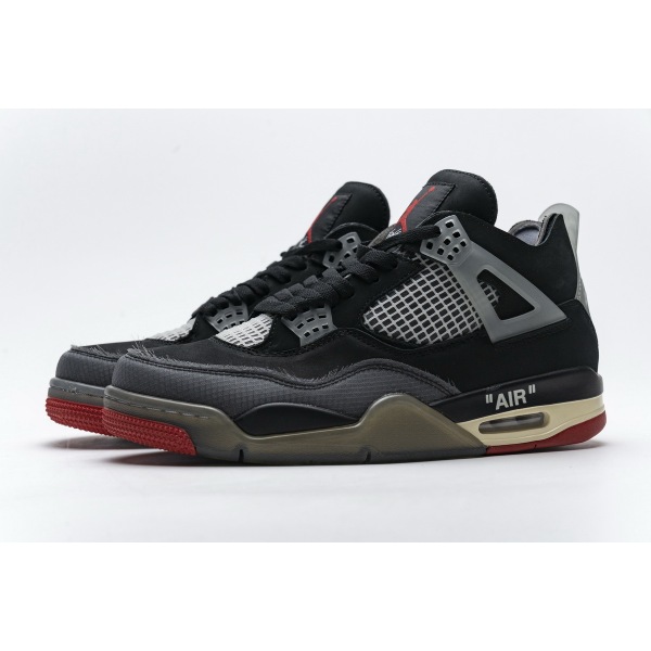 PKGoden Jordan 4 OFF-White Bred, CV9388-001