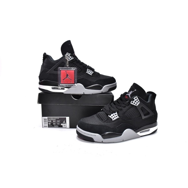 Limited time 40$ off  -  Jordan 4 Retro Black Canvas,DH7138-006