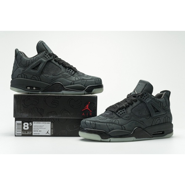 PKGoden Jordan 4 Retro Kaws Black，930155-001