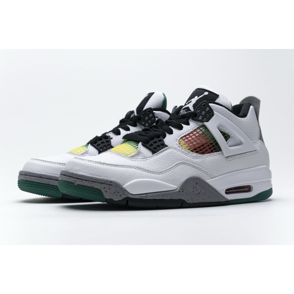 PKGoden Jordan 4 Retro Lucid Green Rasta (W), AQ9129-100 