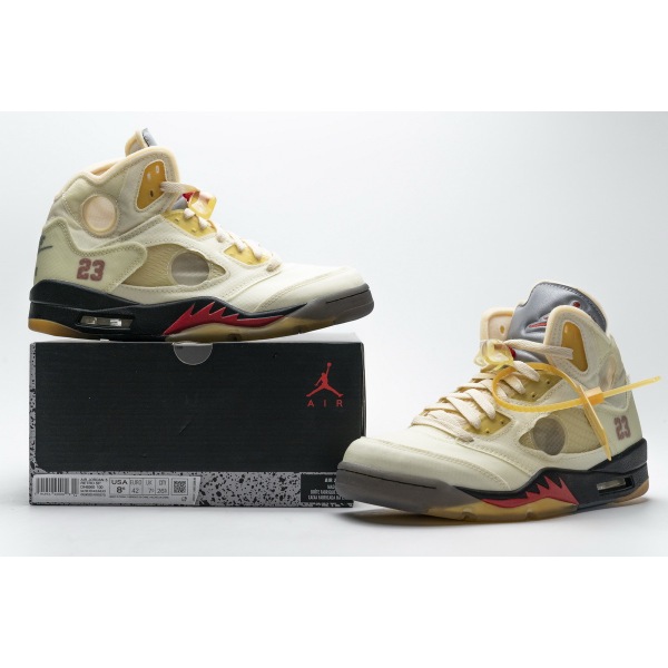 PKGoden Jordan 5 Retro OFF-WHITE Sail, DH8565-100