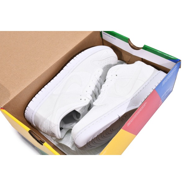 OG Dunk Low Dover Street Market Triple White Velvet，DH2686-100