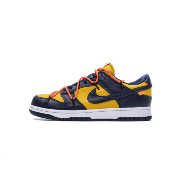 OG Dunk SB Low Off-White University Gold Midnight Navy, CT0856-700