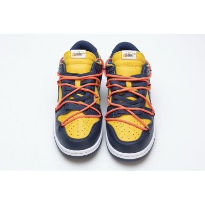 OG Dunk SB Low Off-White University Gold Midnight Navy, CT0856-700