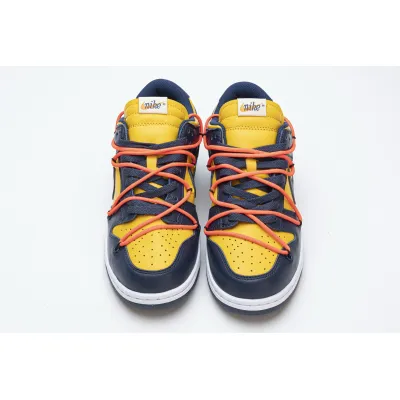 OG Dunk SB Low Off-White University Gold Midnight Navy, CT0856-700 02