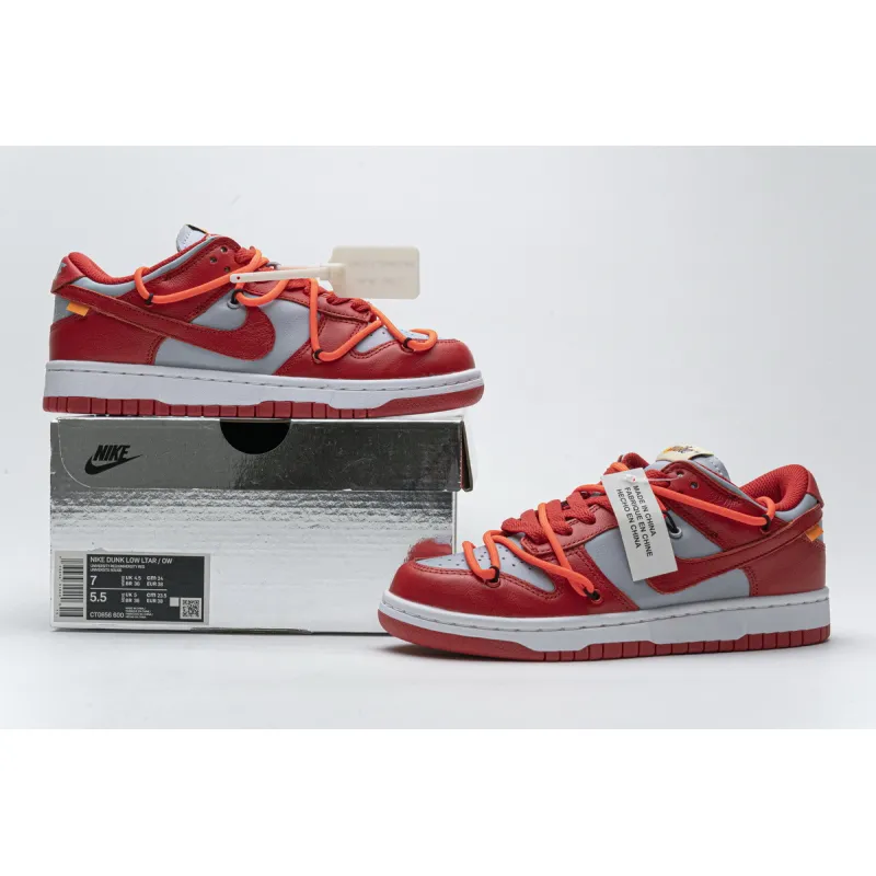 OG Dunk SB Low Off-White University Red, CT0856-600