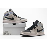 OG Jordan 1 Mid Dirty Powder Iridescent (W), BQ6472-602