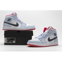 OG Jordan 1 Mid Half Blue Polka Dot Swoosh (GS), 555112-400