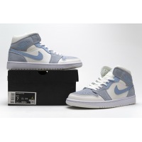 OG Jordan 1 Mid Mixed Textures Blue, DA4666-100