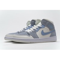 OG Jordan 1 Mid Mixed Textures Blue, DA4666-100