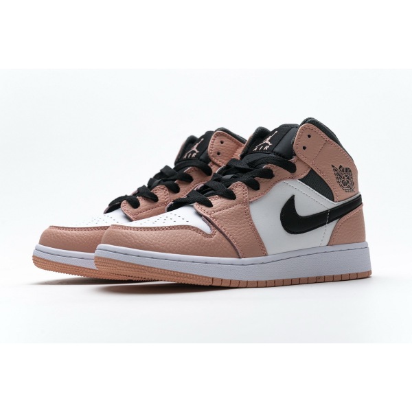 OG Jordan 1 Mid Pink Quartz (GS), 555112-603