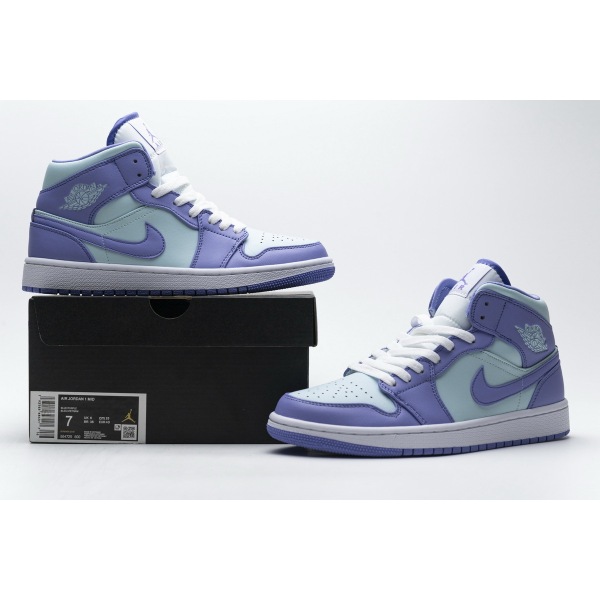 OG Jordan 1 Mid Purple Aqua (GS), 554725-500