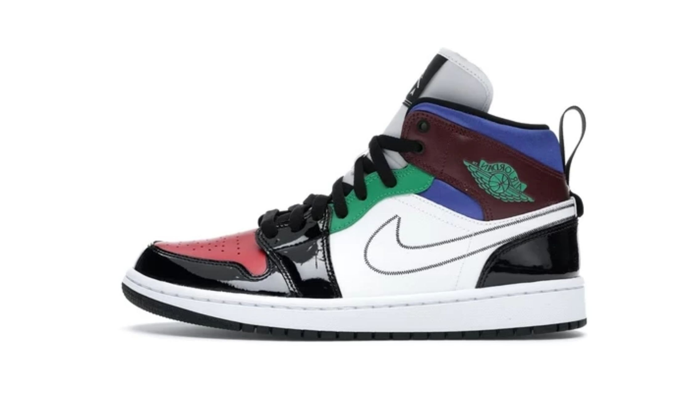 OG Jordan 1 Mid SE Black White Multi-Color (W), DB5454-001