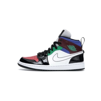 OG Jordan 1 Mid SE Black White Multi-Color (W), DB5454-001