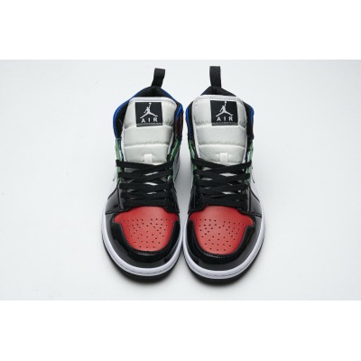 OG Jordan 1 Mid SE Black White Multi-Color (W), DB5454-001