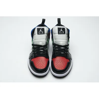 OG Jordan 1 Mid SE Black White Multi-Color (W), DB5454-001 02