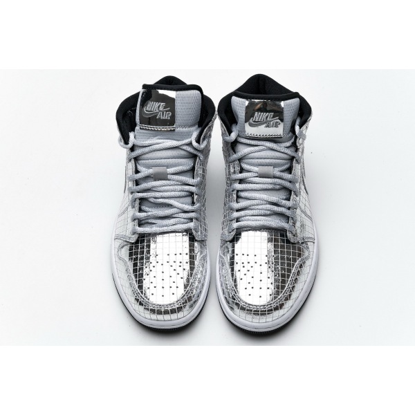 OG Jordan 1 Mid SE Disco Metallic Silver (W), CU9304-001