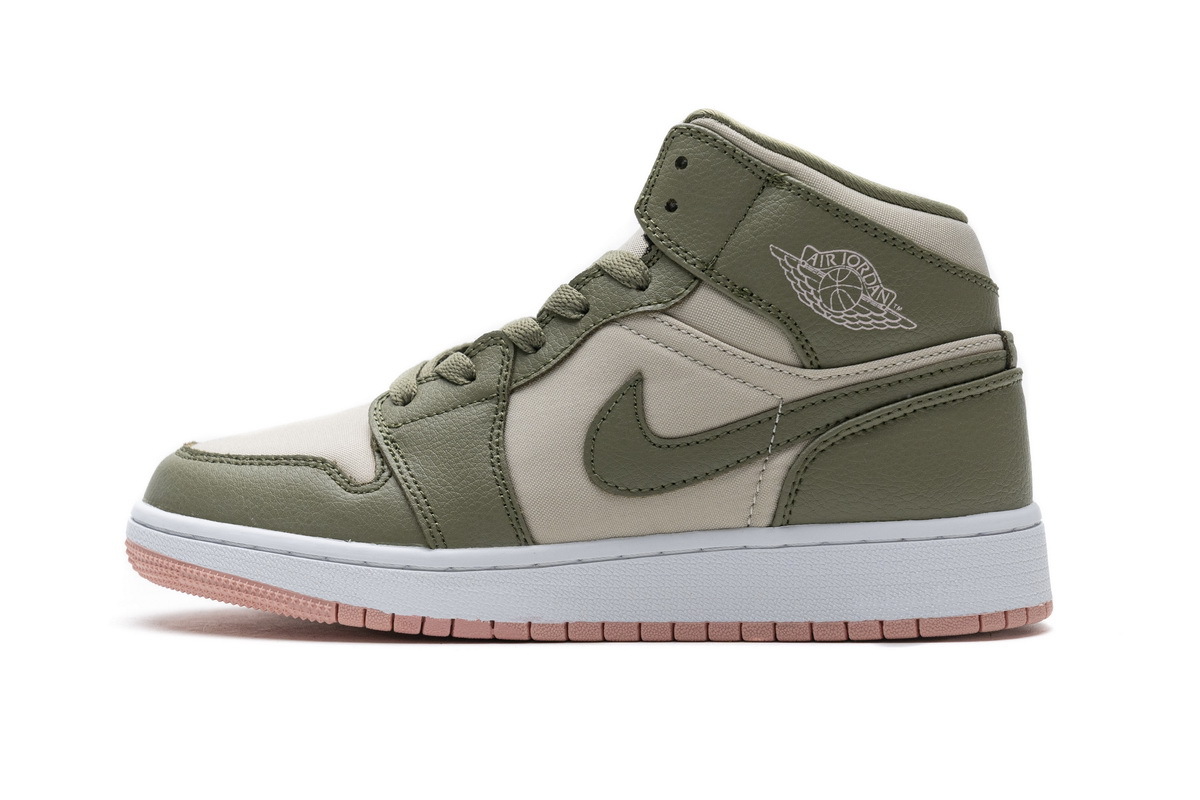 OG Jordan 1 Mid Trooper Bleached Coral (GS), 555112-225