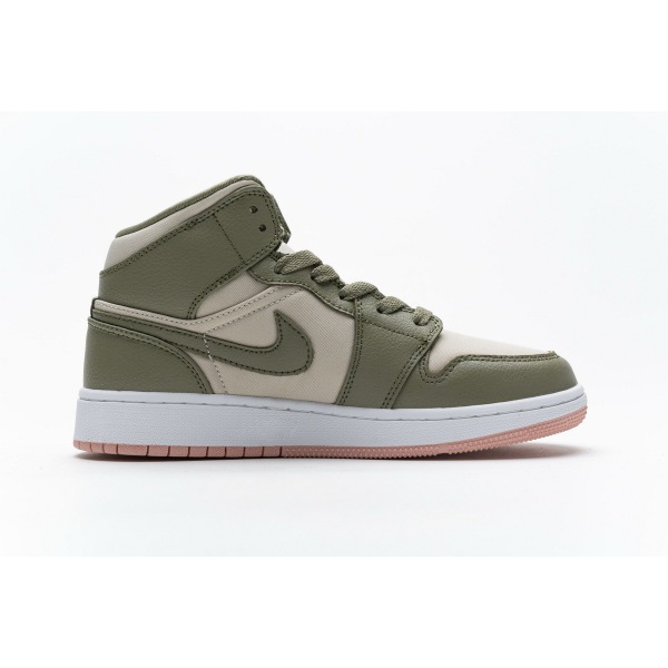 OG Jordan 1 Mid Trooper Bleached Coral (GS), 555112-225