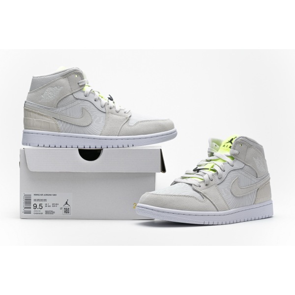 OG Jordan 1 Mid Vast Grey Ghost Green (W), CV3018--001