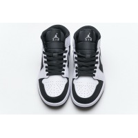 OG Jordan 1 Mid White Black, 554724-113